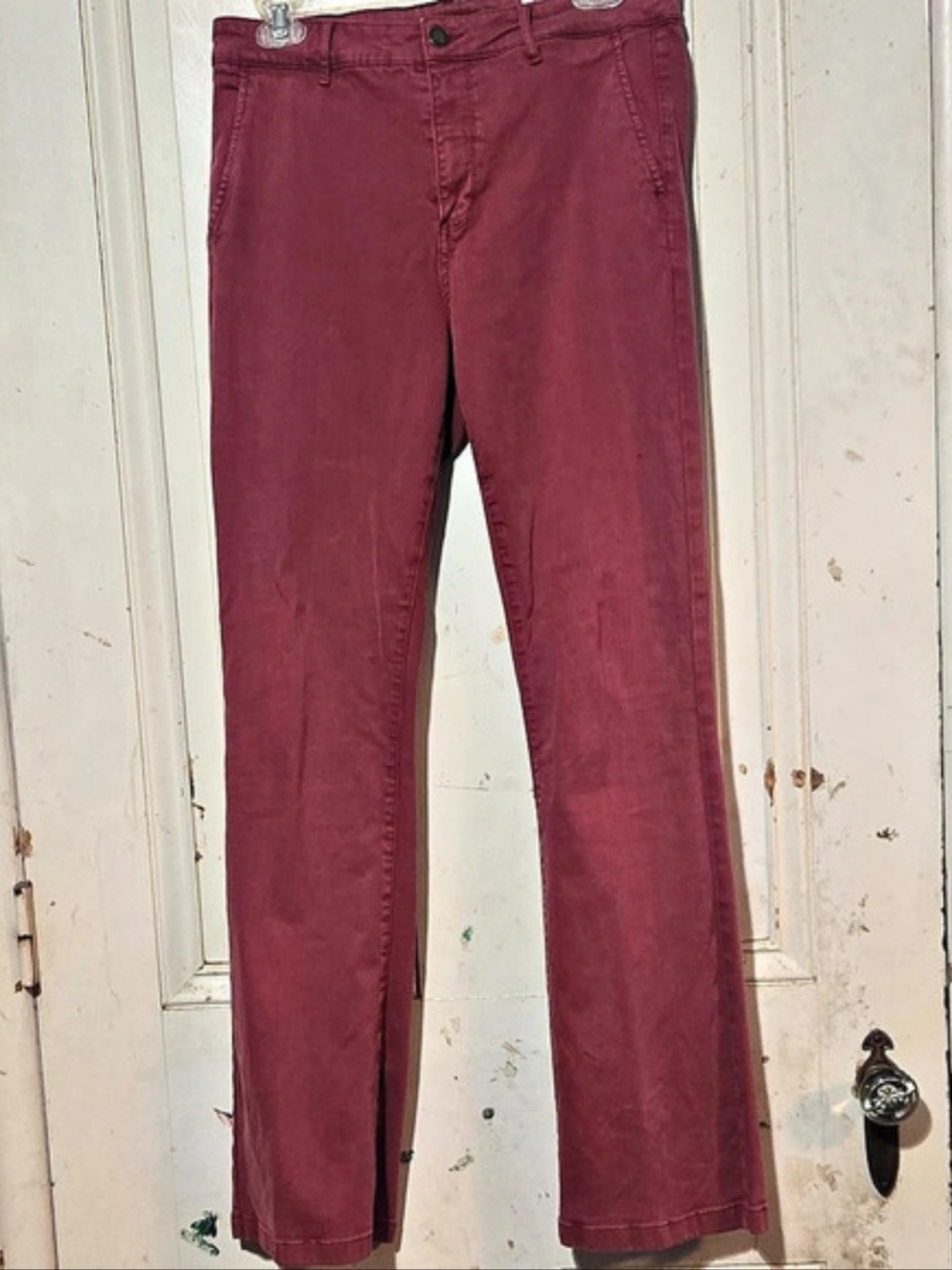 Cosmic Blue Love Skinny Pants in Red Waist 30